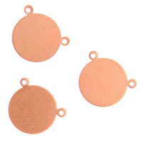 24ga Copper Circle, 16mm stamping blank, Pack of 3