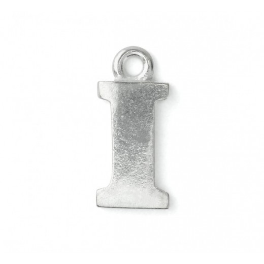 Letter Charm I, Pewter, 3/4" (19mm)