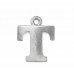 Letter Charm A, Pewter, 3/4" (19mm)