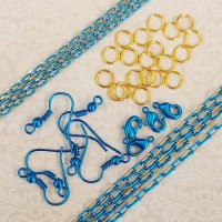 Summer Vibes Chain and Findings Bundle - Tropical Ocean Blue