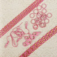 Summer Vibes Neon Chain and Findings Bundle - Candy Floss Pink